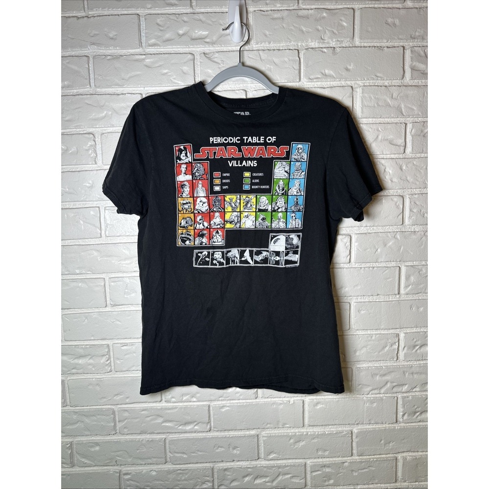 Star Wars Villains Periodic Table T-Shirt Men's M Black Graphic Tee